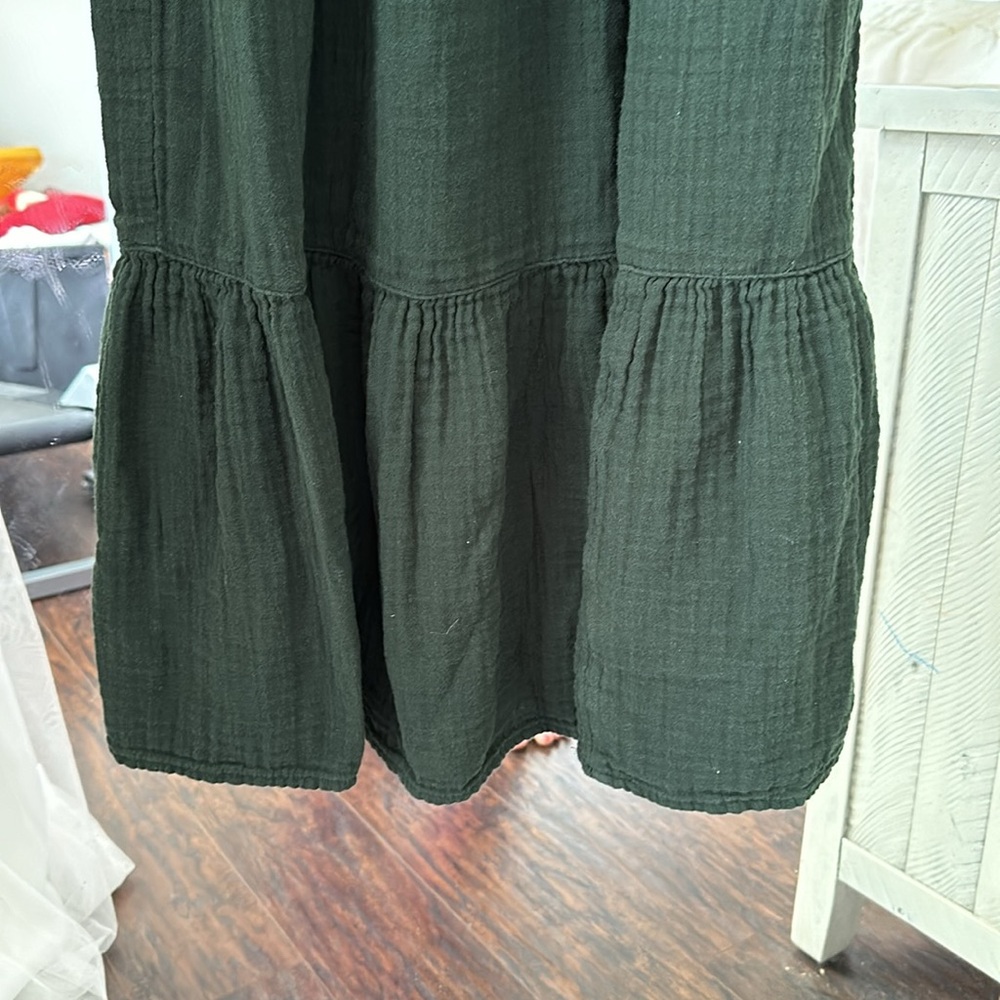 Old Navy size extra small forest green gauze dress - Picture 4 of 5